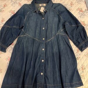 Free People Hannah Denim Mini Dress